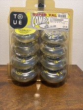 NEW Set 8 True Sport 80mm 82A Clear Yellow Inline Skate Wheels 126164 Skating