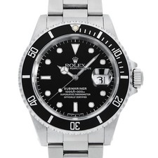 Rolex ROLEX SUBMARINER Date 16610 black all tritium R Number second hand mens