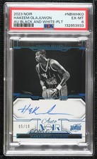 2023-24 Noir Black and White Platinum 5/10 Hakeem Olajuwon PSA 6 Auto HOF h8q