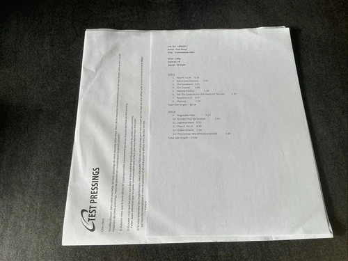 Pink Floyd - Transmission 1967 - Test Pressing - Vinyl - LP