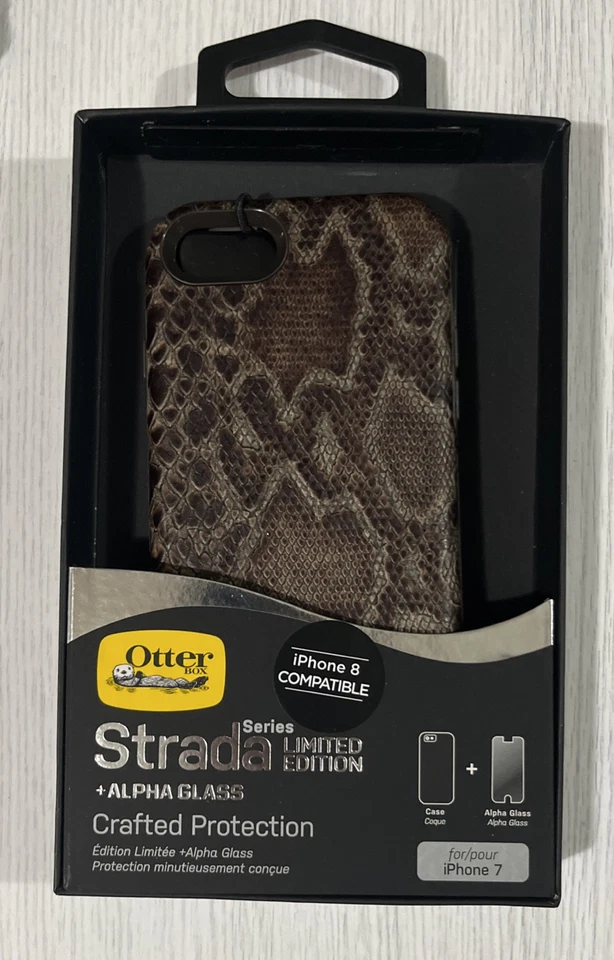 Funda Serie OtterBox Strada y Vidrio Alfa para iPhone SE 8/7 Madera Marrón Serpiente Foto 2 de 3