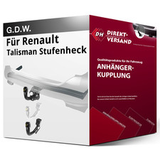 Für Renault Talisman Stufenheck LP (G.D.W.) Anhängerkupplung vertikal abnehmbar