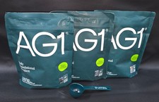 Genuine 3x Bags AG1 Athletic Greens PowderPouch 12.7oz 360g 30 Day Supply Spoon