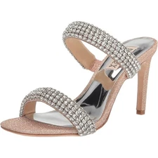 Badgley Mischka Sade Heels 7 NWOT Jewel Bridal Wedding Gold Sandel Mule