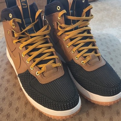 Nike Men's Duck Boot Water Resistant Brown/Black Leather Lace-Up Ankle US 13