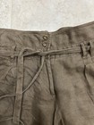 Calvin Klein Linen Brown Belted Tie Waist Pants Trousers Cargo Pleated  Size 2 — photo 8
