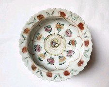 Antique Chinese Famille Rose Porcelain Stem Dish Bowl Compote Qing