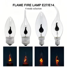 2X Ruiandsion Flicker Flame Light Bulbs LED Flame Effect Lamp Decor E14/E27 220V