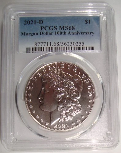 2021-D Morgan Silver Dollar $1, 100th Anniversary PCGS MS68