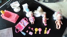 Barbie Mattel Kelly Shelly  Waschbecken Tasche Kleidung Zubehör Vintage 1996 Bad