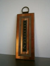 VINTAGE 1970S DECOR "DIGITAL" METALLIC ANTIQUE POP DECOR THERMOMETER