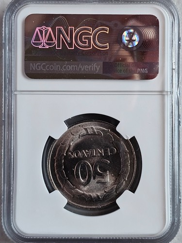 Colombia 50 Centavos 1969 NGC MS 65 - Picture 2 of 2