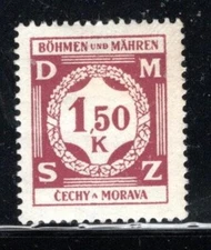 GERMANY BOHEMIA & MORAVIA STAMP WWII CECHY & MORAVIA STAMP MH LOT 873AW