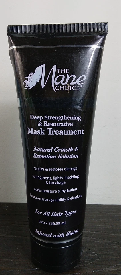 4 Máscara restauradora y fortalecedora profunda de té verde y zanahoria The Mane Choice 8 oz Foto 3 de 4
