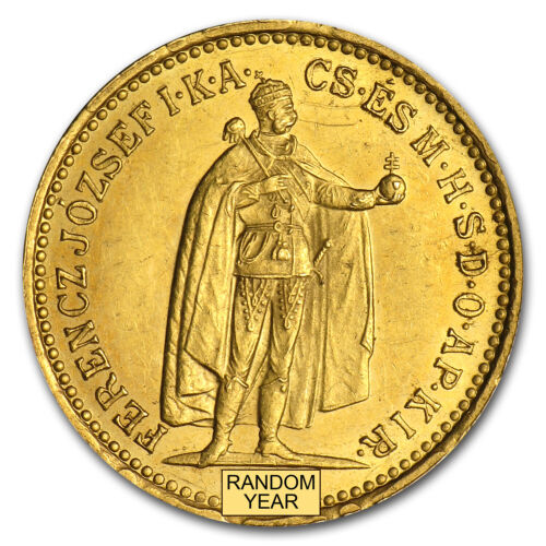 1892-1915 Hungary Gold 10 Korona Franz Joseph Avg Circ - Afbeelding 1 van 2