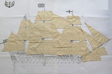 Billing Boats HMS Victory 1:75 - set di 18 vele per modello cucito su macchin...