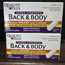  2 Packs  Of Quality Plus Extra Strength Back  Body, 20-ct. Bottle