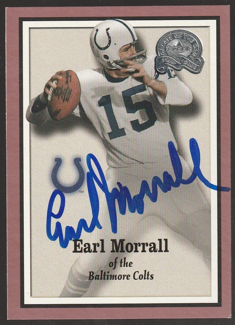 2000 Fleer Greats of the Game Earl Morrall #11 IP autograph signed card