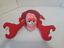 Vintage The Little Mermaid Disneyland Walt Disney World Plush Sebastian Crab Vtg