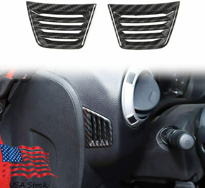 Carbon Fiber Interior Dashboard Air Vent Cover Trim for Jeep Wrangler JK 2011-17