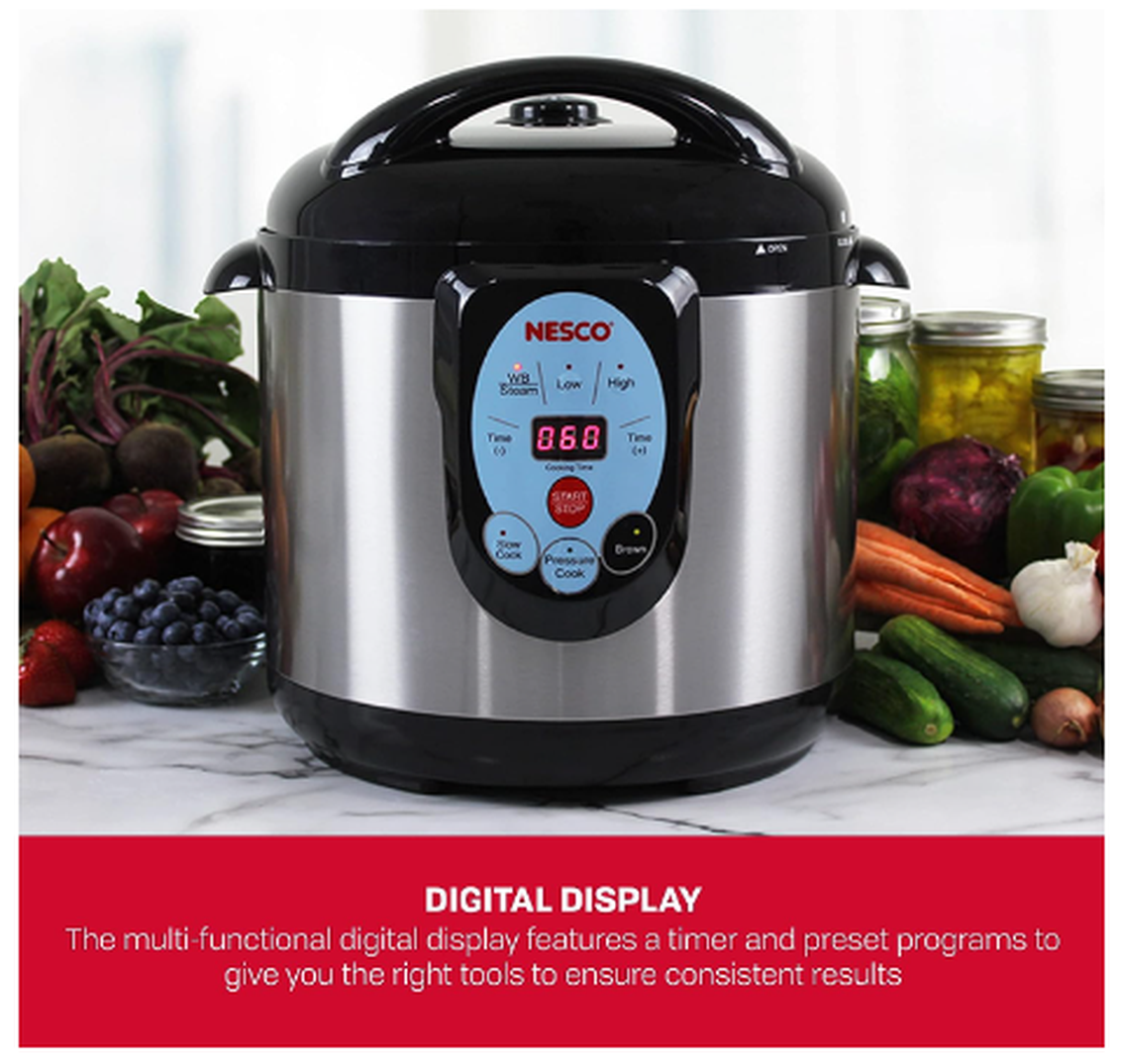 NESCO NPC9 Smart Electric Pressure Cooker and Canner, 9.5 Quart