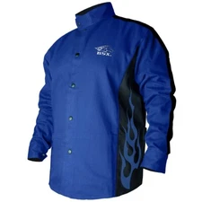 Black Stallion BSX 9oz Royal Blue FR Cotton Welding Jacket (Medium) (BXRB9C)