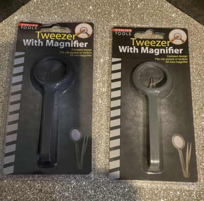 2 Packs- Tweezer With Magnifier- Sterling Tools- New In Package