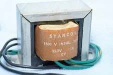 STANCOR P-8100 TRANSFORMER 25.2  VCT  12.6-0-12.6 VAC 1A -NEW