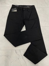 NWT 198 John Varvatos Bowery Slim Straight In Jet Black Size:29 A 