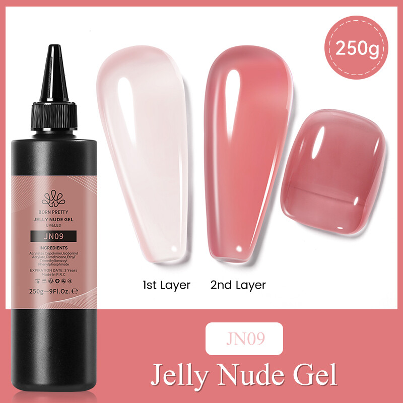 BORN PRETTY Jelly Nude Gel Nagellack 10ml Translucent Soak Off UV Nagellacke - Bild 79 von 157