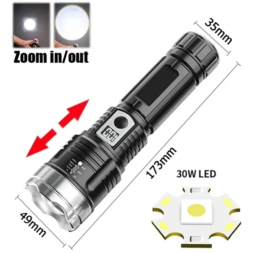 120000000Lumens Super Bright LED Tactical Flashlight USB Rechargeable Work Light - Picture 9 of 9