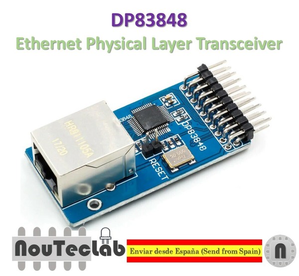 Placa de interfaz de control transceptor Ethernet DP83848 RJ45 servidor WEB integrado