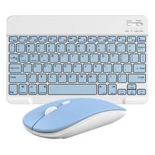Lightweight ，Rechargeable & Portable Wireless Keyboard and Mouse for iPad & Mac