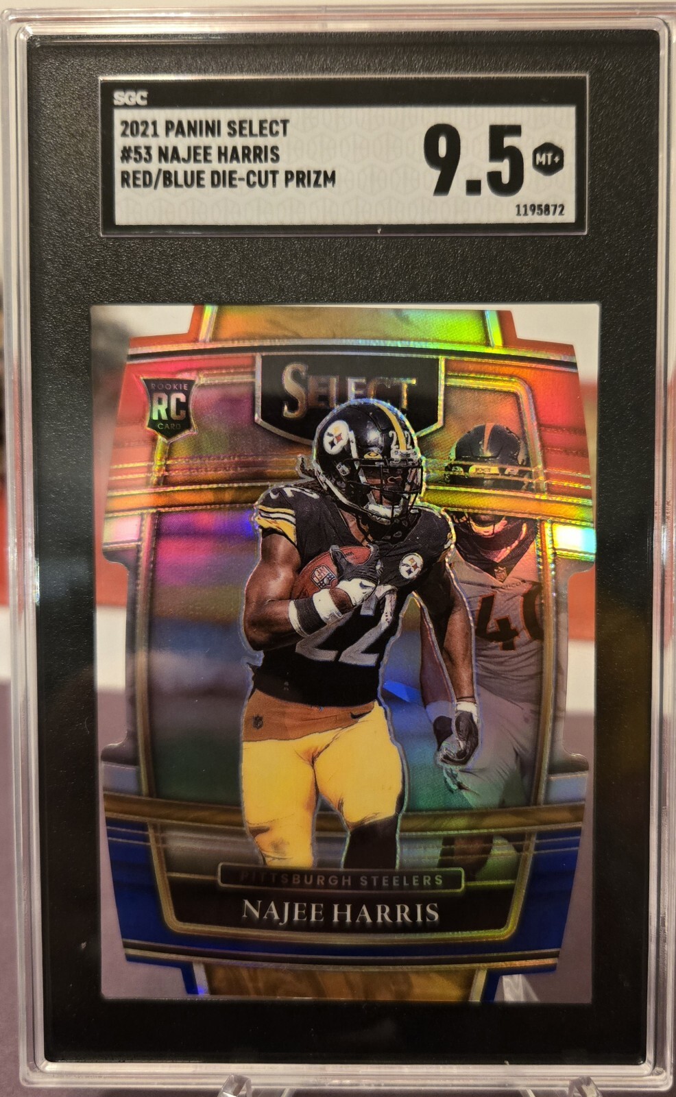 2021 panini select #53 Najee Harris Red/Blue Die-cut Prizm RC 