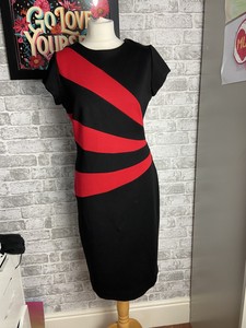 roman red and black dress