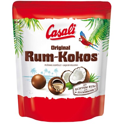 CASALI Rum-KOKOS Coconut chocolate balls in MILK chocolate 175g FREE SHIPPING