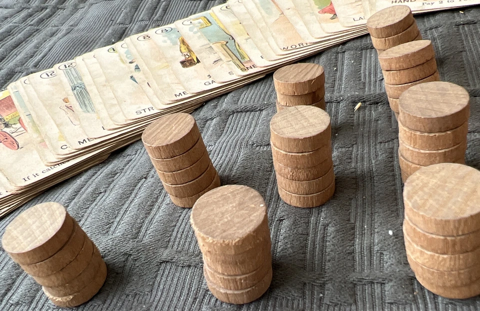 Tarjetas antiguas de McLoughlin Bros NY 1889 The Game of City Life or Boys of New York Foto 3 de 4