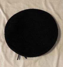 Women's BERET Hat Fashion French Style-Adult M 60cm -Black-Felt-Lining-NEW