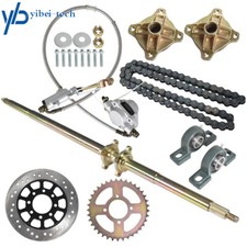 For Go Cart 44" ATV Quad Go Kart Rear Live Axle Kit Sprocket Brake Wheel Hub