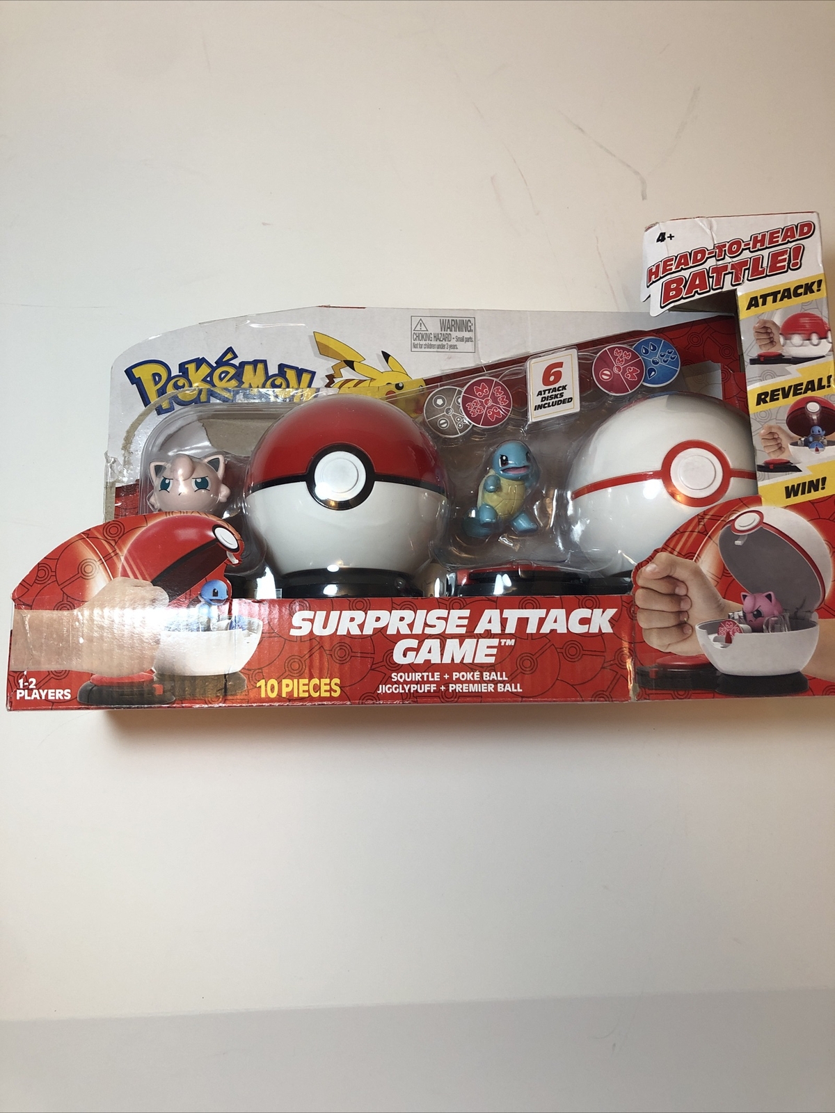 Pokemon Surprise Attack Poke Ball Battle Game W1 (Squirtle vs. Jigglypuff)  Read! 191726409540 | eBay