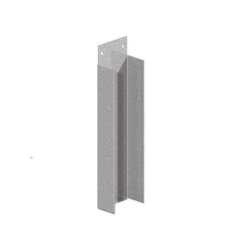Metal galvanised gravelboard bracket, with five predrilled 5mm holes