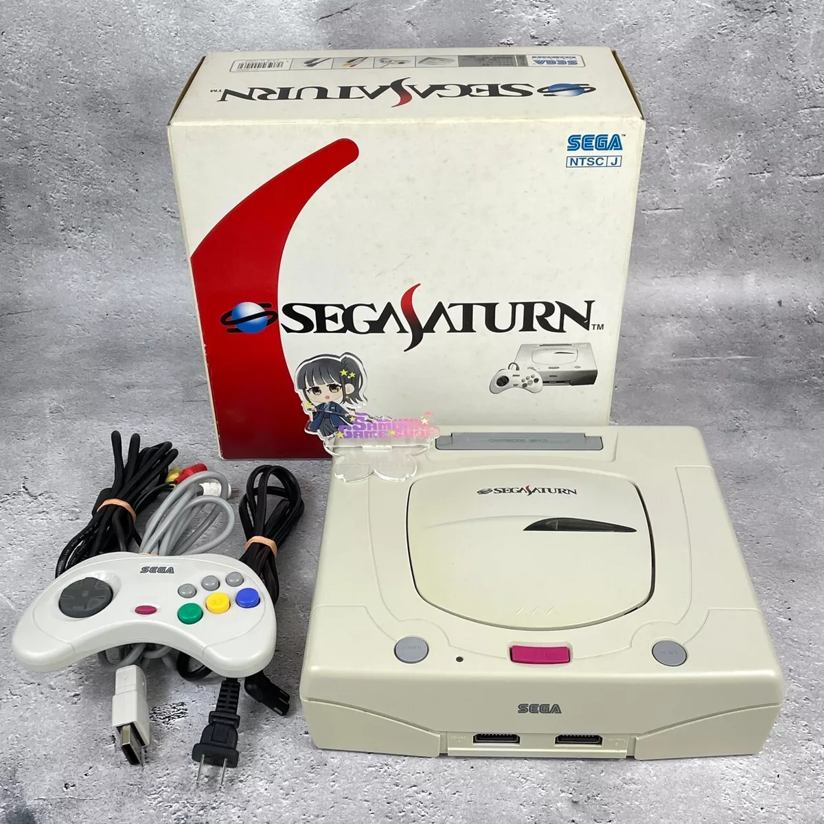 Sega Saturn Console White HST-3220 Japanese Edition Controller Complete Box  Set