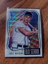 2021 Panini White Wave Prizm MLB Baseball Eddie Mathews Old School Brewers #OS-4