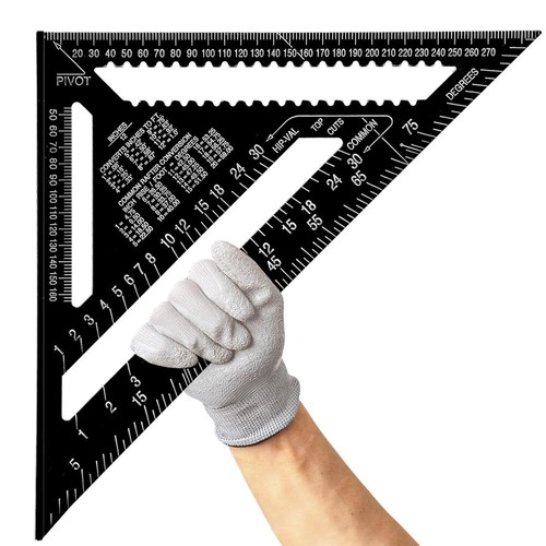 Zimmermannswinkel 300mm Anschlagwinkel Alu,Metrisch 45 und 90Grad Winkelmesser - Bild 7 von 17