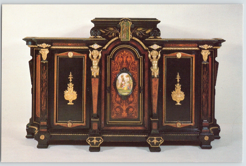 Rosewood Renaissance Revival Cabinet Alexander Roux MWS Museum Postcard ...