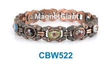 Cloisonné Women Copper link high power magnetic bracelet CBW522