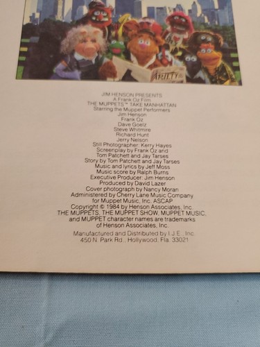 The Muppets Take Manhattan Talking Storybooks & Vinyl Vintage 1984 Great Condit - Foto 4 di 10