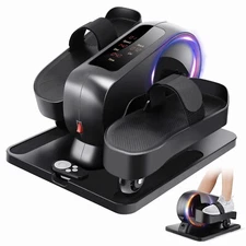 Under Desk Elliptical Ellipse Leg Exerciser While Sitting for Seniors w/Remote🎁