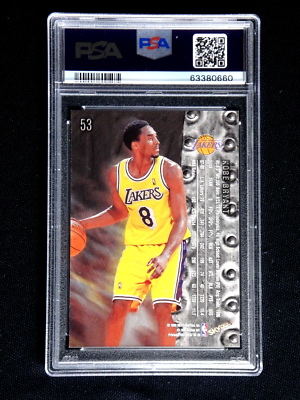 KOBE BRYANT 1998 METAL UNIVERSE SKYBOX PSA 8 NM/MT #53 HOF 