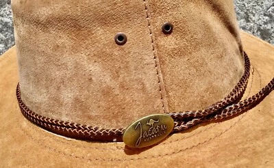 Kangaroo hand made leather hat band all hats cowboy man woman Australian made
